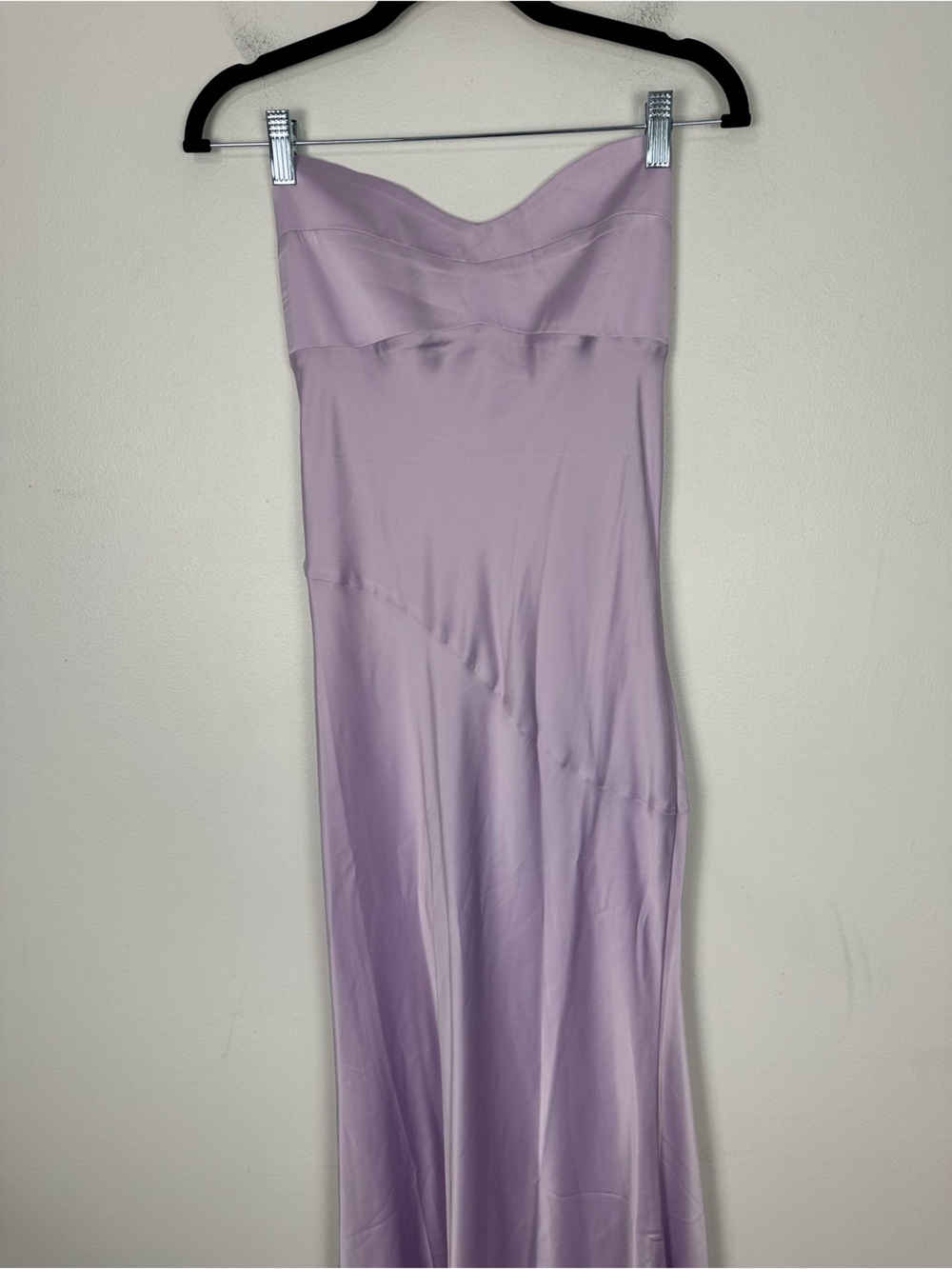 Hntr The Label Lilac Satin Strapless Hugo Gown Women’s Sz S NWT - Picture 4 of 9